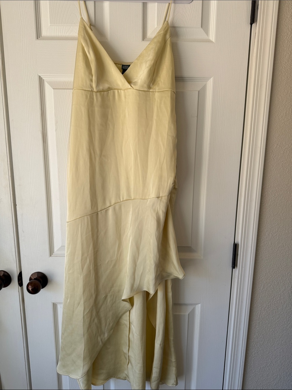 Wild Fable Butter Yellow Satin Dress - Picture 2 of 5